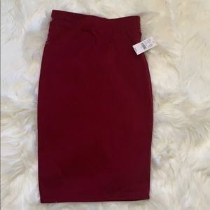 Burgundy Pencil Skirt